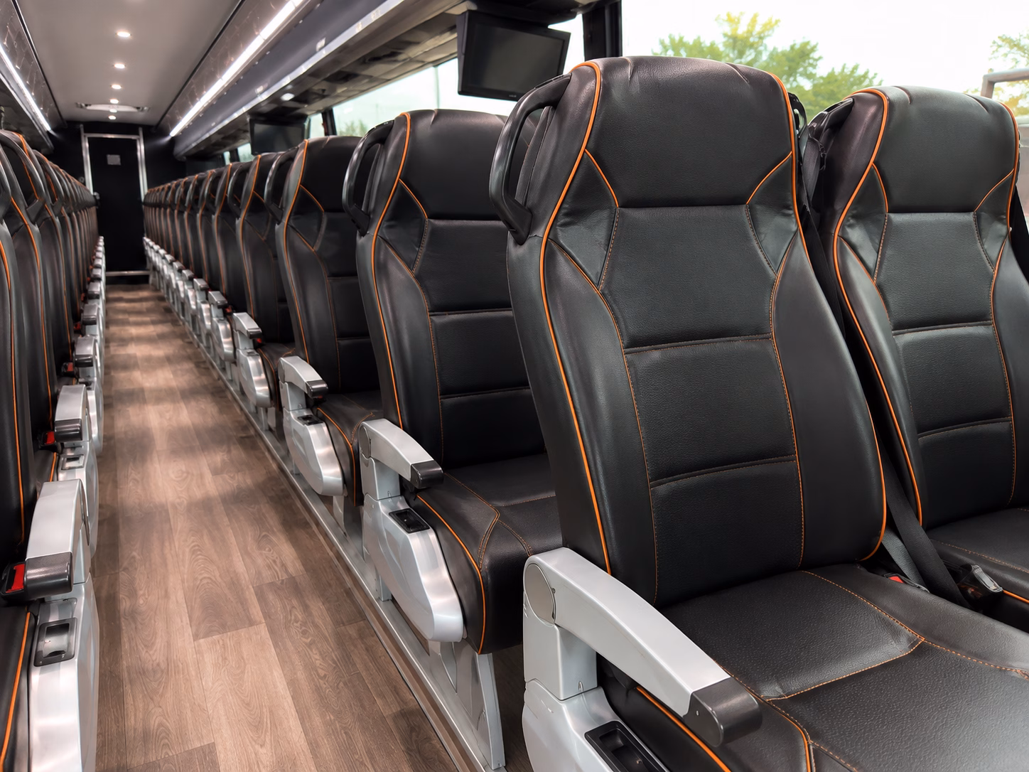 charter buses for barn and rural venue weddings outside fayetteville