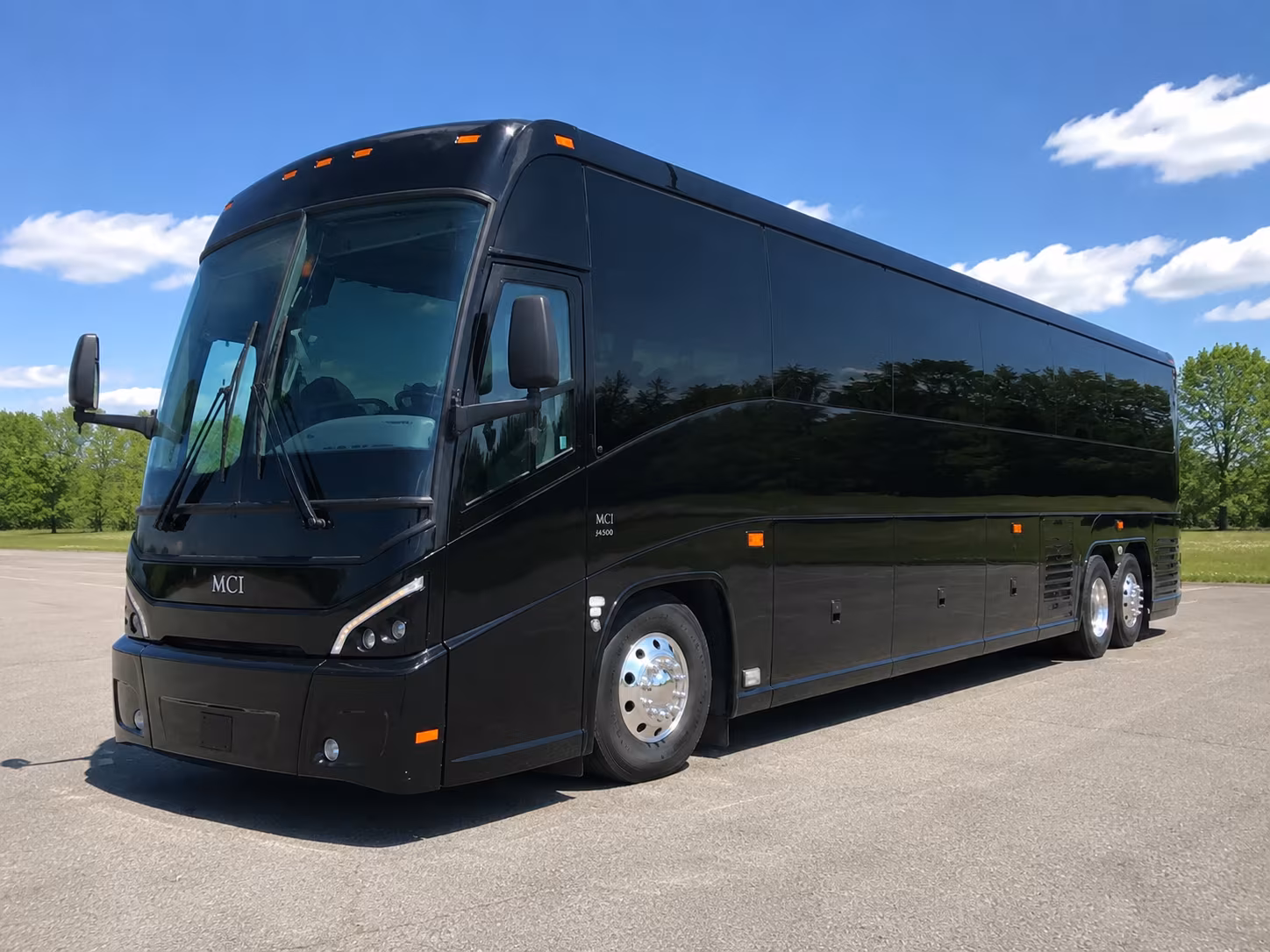 fayetteville charter bus rental exterior