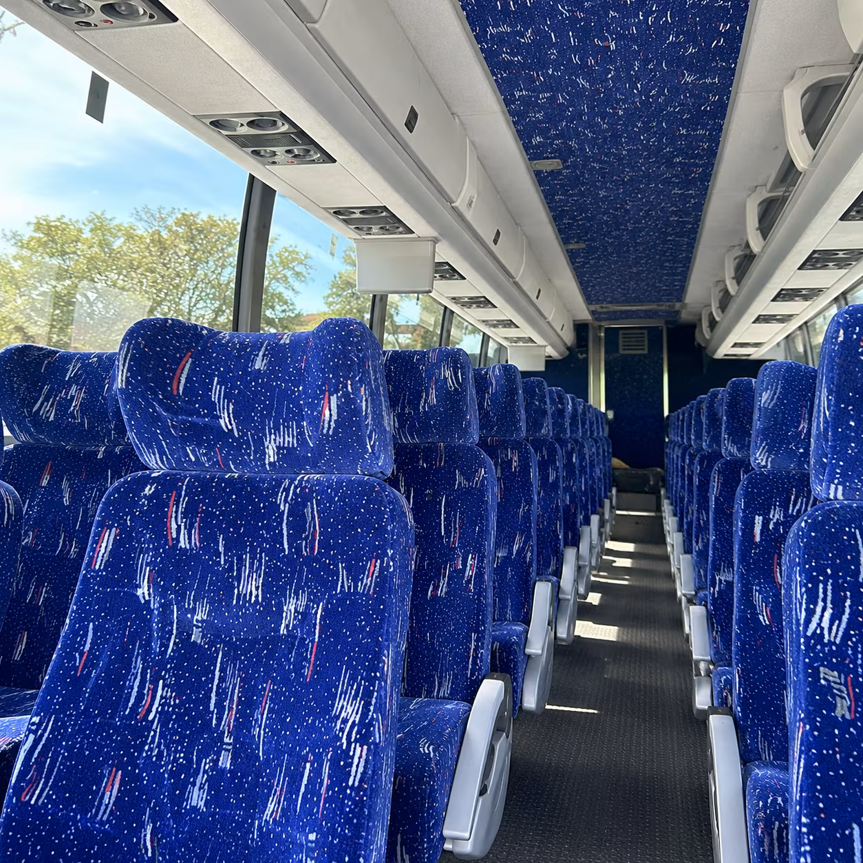fayetteville charter bus rental interior
