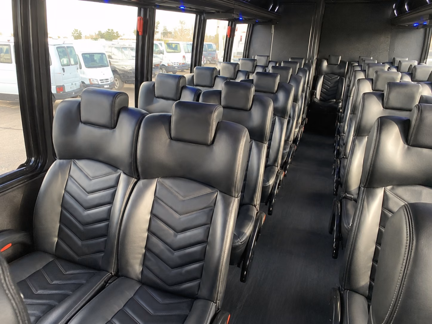 fayetteville long distance transportation onboard seating